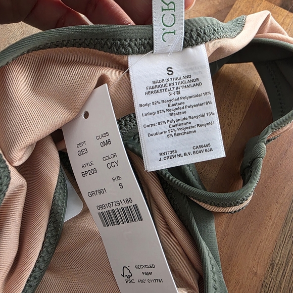 NWT J. Crew Heritage 1989 High-Leg Bikini‎ Bottom In Cool Cypress Size Small - Picture 7 of 7